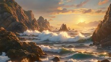 As The Sun Sets On The Horizon, The Rocky Shores Come Alive With The Ethereal Songs Of The Sirens, Their Voices Echoing Off The Cliffs And Captivating All Who Listen. Fantasy Animation