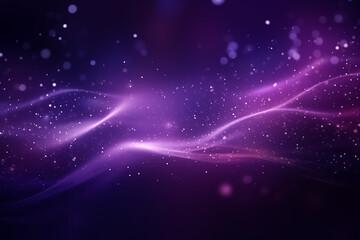 Poster - purple waves on dark background technology design backdrop.