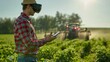 Shot of augmented reality AR applications facilitating on farm training