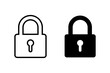 Lock icon set