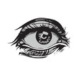 human eye, third eye, element of black magic, alchemy, occultism, vintage engraving style. All seeing eye, eye of providence
