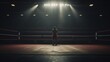 Lonely Boxer In The Boxing Ring