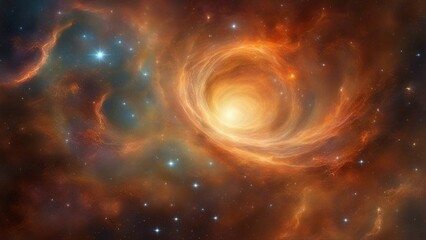 spiral galaxy in space   Deep space nebula with stars  