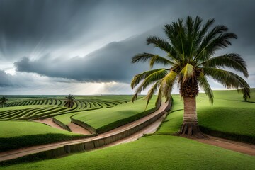 Poster - rice terraces in island