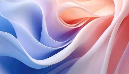 Wall Mural - calming fluid flowing form, silk rhythm background