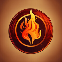 Poster - fire logo design illustration