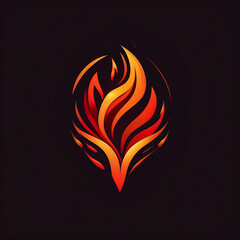 Wall Mural - fire logo design illustration