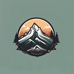 Wall Mural - mountain logo design illustration