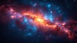 © Jevjenijs - a close up of a very colorful space with a lot of stars and a bright red and blue spiral shaped object in the middle of the center of the space.