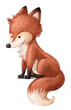 Illustration of funny red fox