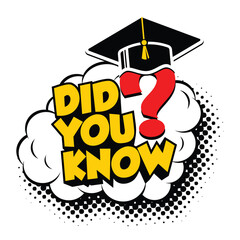 Fototapete - Did you know web banner, idea box, quote for interesting fact. Vector on transparent background