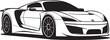 © BABBAN - Precision Performance Modern Sportscar Logo Vector Speed Symphony Line Art Icon for Sportscar Emblem
