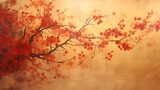 Fototapeta Do pokoju - seamless background picture with leaf pattern, leaves, trees, tree branches