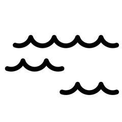 Poster - river, sea or lake icon, water wave icon