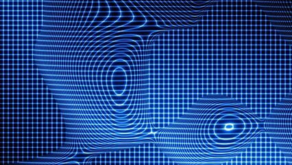 Poster - Technology digital wave background concept. Beautiful motion waving neon lines. Cyber or technology background.