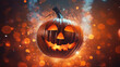 Halloween party pumpkin disco ball jack o lantern