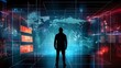© wizXart - a person standing in front of a giant digital screen