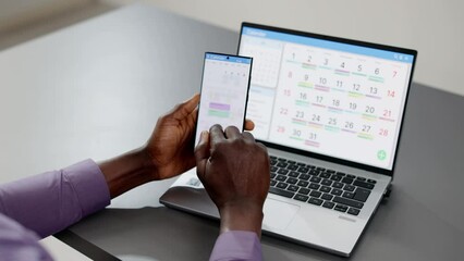 Poster - Appointment Schedule Planner And Date Calendar On Laptop