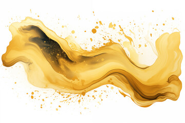 Poster - Golden Liquid Splash