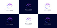 Tech Circle Sphere Logo Design Collection