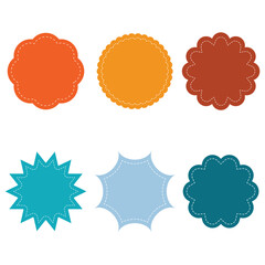 Poster - Set template label sunburst, shapes badges vector starburst promo burst, burst wave star, price label sticker sunburst badges. design sale sticker promo burst