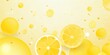 Lemon abstract core background with dots, rhombuses, and circles