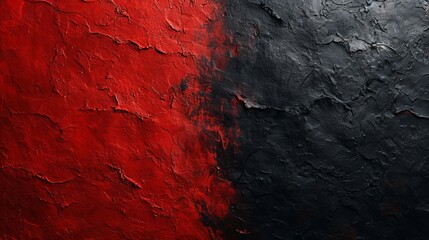 Wall Mural - The background is painted with red and black colors.