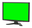 Computer monitor with green screen