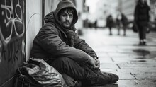 Homeless Man On The Street
