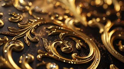 Wall Mural - A detailed close-up shot of a gold and black clock. Perfect for time-related concepts and adding a touch of elegance to any design