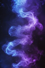 Poster - Close up shot of vibrant purple and blue smoke. Perfect for adding a touch of color and mystery to any creative project