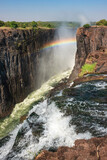 Fototapeta  - Victoria Falls on the Zambezi River on the border of Zambia and Zimbabwe in South Africa