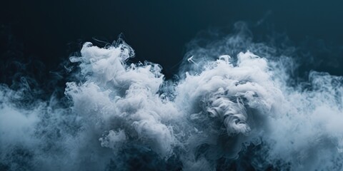 Poster - A cloud of smoke fills the air. This image can be used to depict pollution, fire, or a mysterious atmosphere