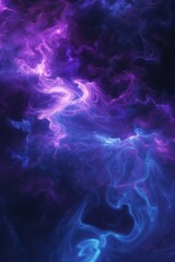 Poster - Close up shot of vibrant purple and blue smoke. Perfect for adding a touch of color and mystery to any creative project
