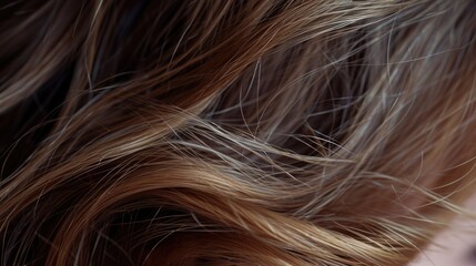 Aufkleber - A close-up image of a person with long hair. This versatile picture can be used in various contexts