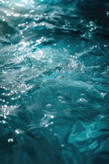 Poster - A close up view of the clear water in a pool. Perfect for advertisements, website backgrounds, or spa brochures