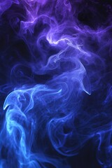 Poster - Close-up view of purple and blue smoke. Perfect for adding a touch of mystique and intrigue to your designs