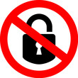 No locking vector sign