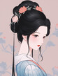 © Martin Rettenberger - Drawing of an Asian woman - Manga style