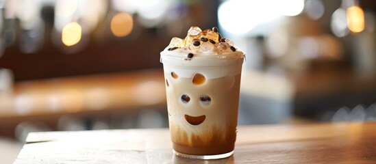 Poster - Cute and Unique Iced Coffee Latte: A Cute and Unique Twist on the Classic Iced Coffee Latte