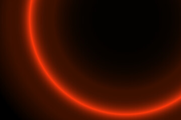 Wall Mural - Abstract red black background illustration design light glow dark curve round sphere Energy powerful sun ring backdrop copy space for text presentation science lorem ipsum template education business 