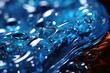 Closeup of Sparkling Blue Slime AI Generated