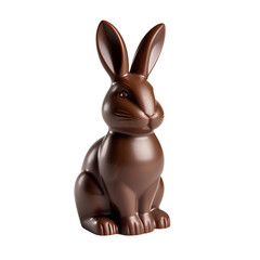 Wall Mural - Delectable Chocolate Rabbit, Cocoa Paschal Bunny, Isolated on Transparent Background, PNG