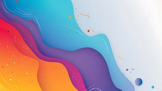 Colorful shape, banner, power point presentation, space for text, wallpaper and background, wave, circle.
