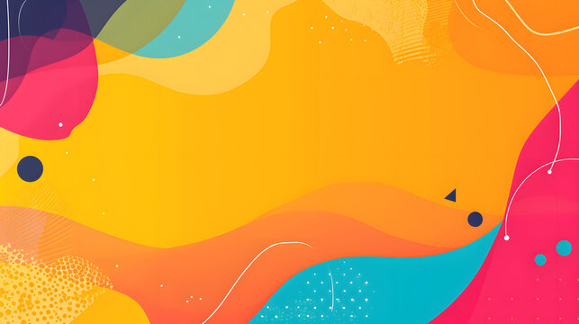 Colorful shape, banner, power point presentation, space for text, wallpaper and background, wave, circle.