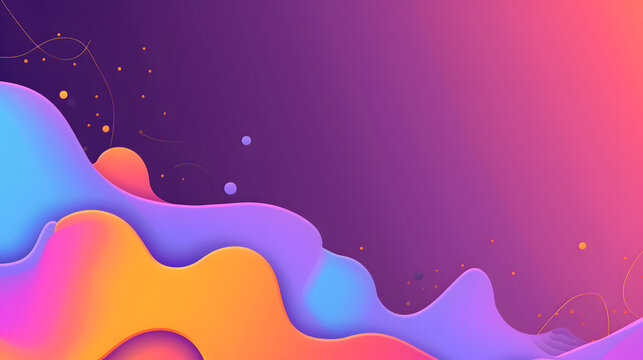Colorful shape, banner, power point presentation, space for text, wallpaper and background, wave, circle.