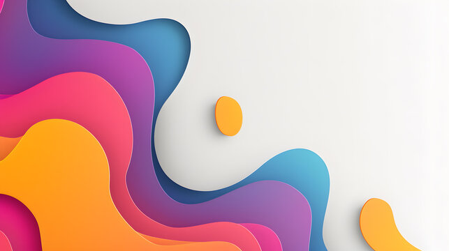 Colorful shape, banner, power point presentation, space for text, wallpaper and background, wave, circle.