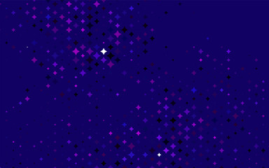 Poster - light pink, blue vector texture with beautiful stars. glitter abstract illustration with colored sta