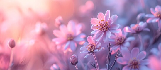 Wall Mural - Breathtakingly Beautiful Flower Backgrounds: Nurturing Nature's Delicate Blossoms