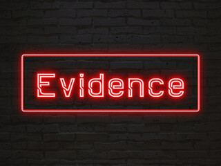 Wall Mural - Evidence のネオン文字